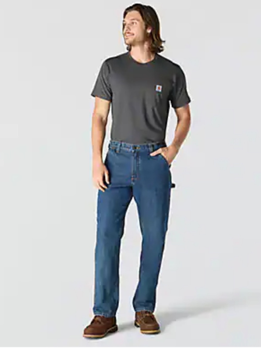 Carhartt Loose Straight Denim Dungaree 34x32 Canal